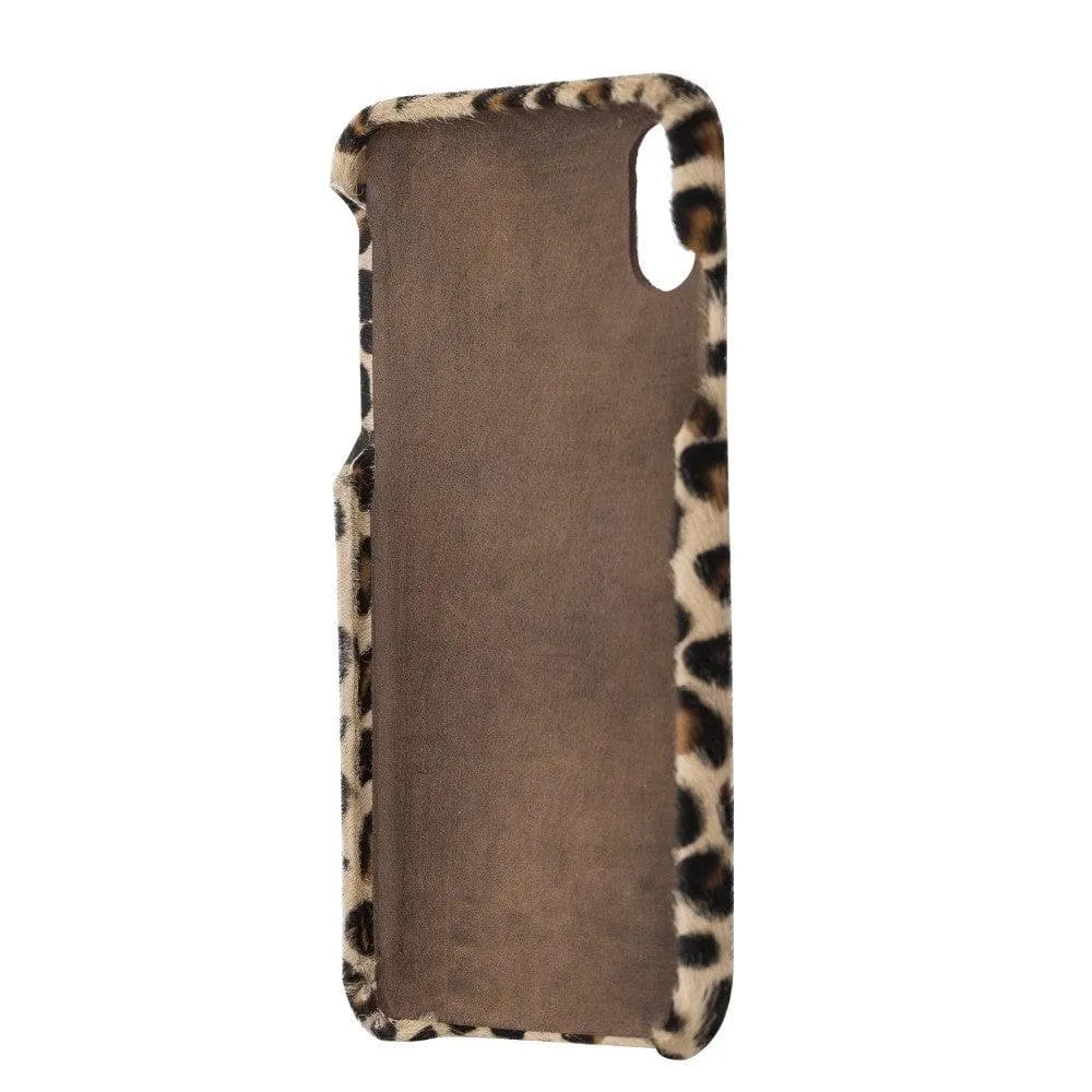 Full Leather Covered Back Cover for Apple iPhone X Series