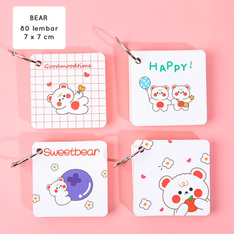 Gantungan Notes Memo Kecil Karakter Kartun Lucu