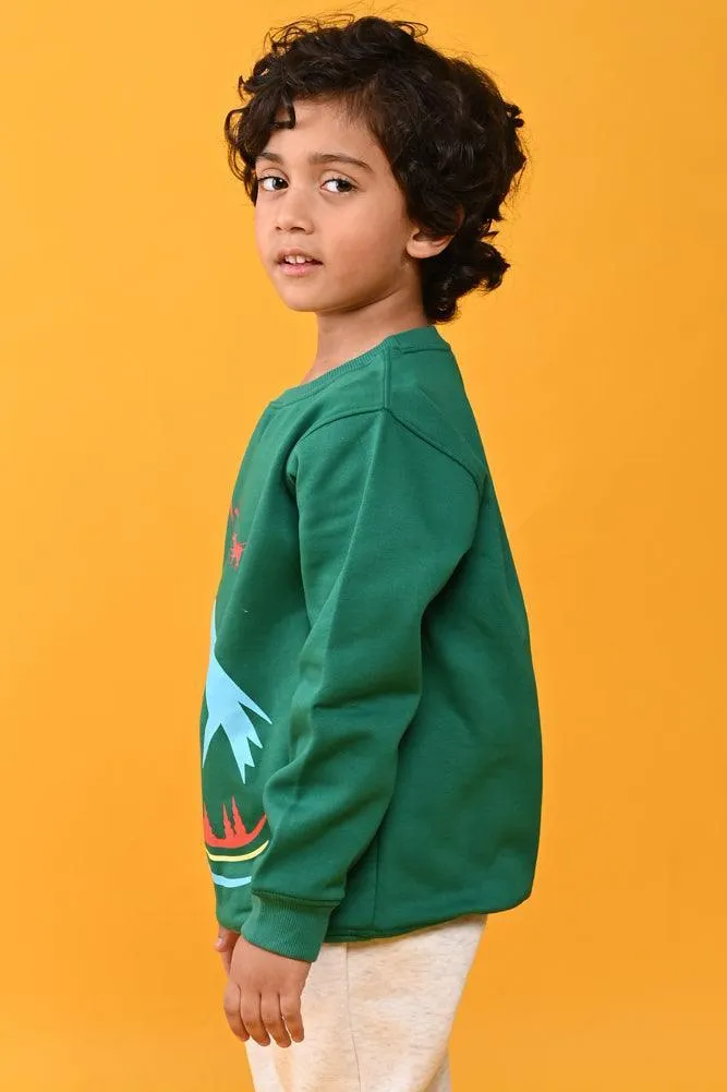 GREEN CHRISTMAS BOYS SWEATSHIRT - GREEN