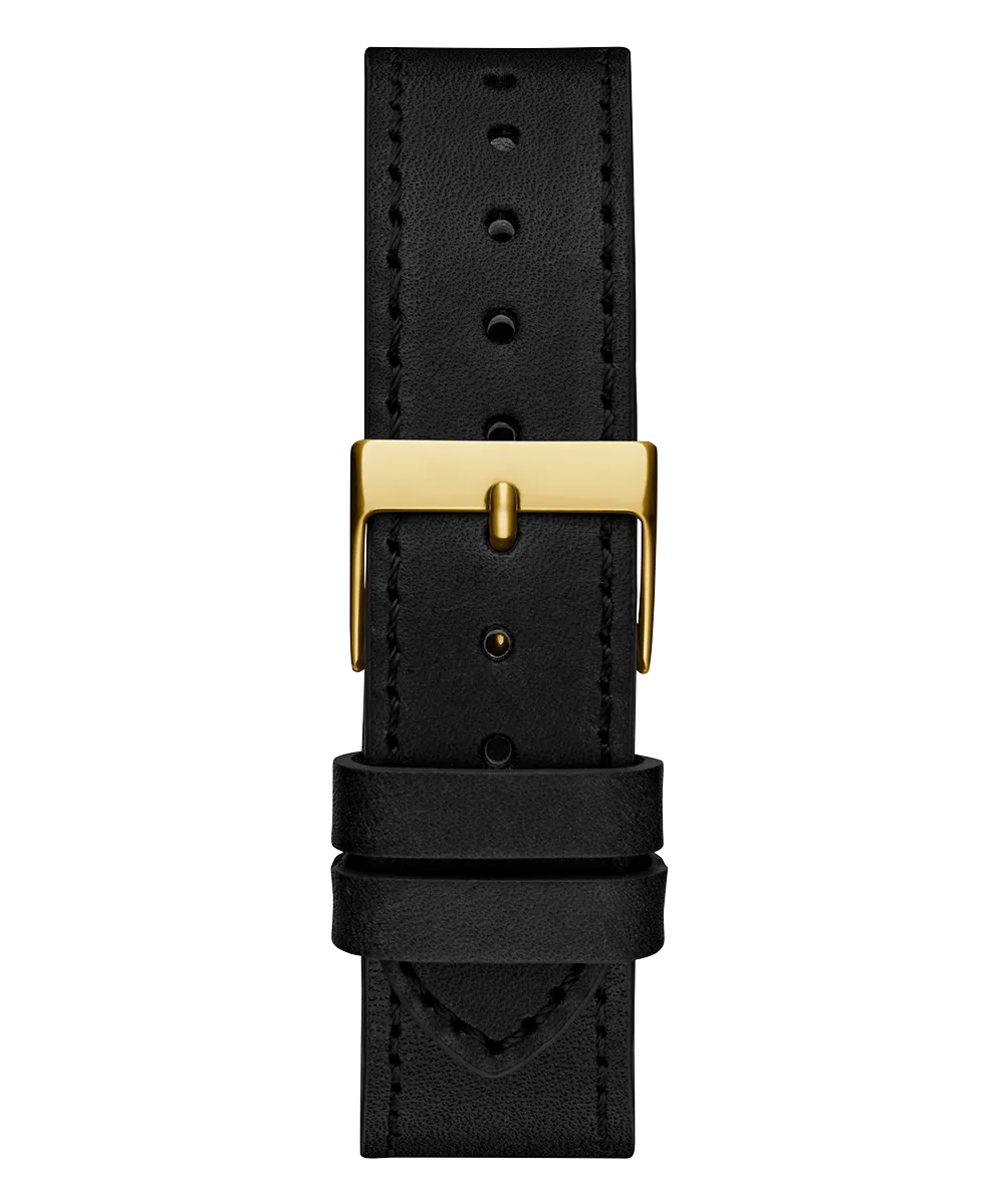 GUESS Ladies Black Gold Tone Analog Watch