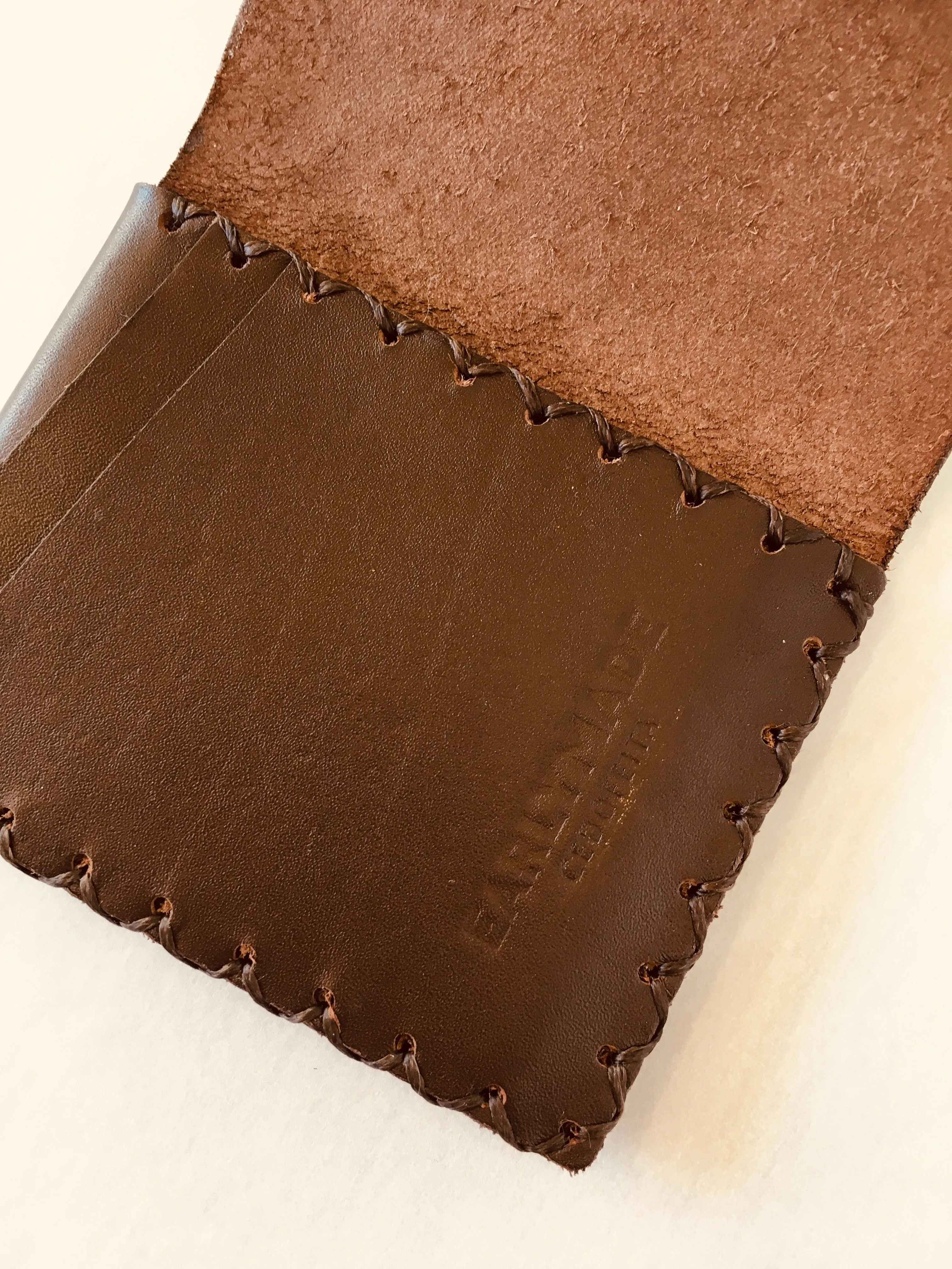 Handmade Leather Wallet - Brown