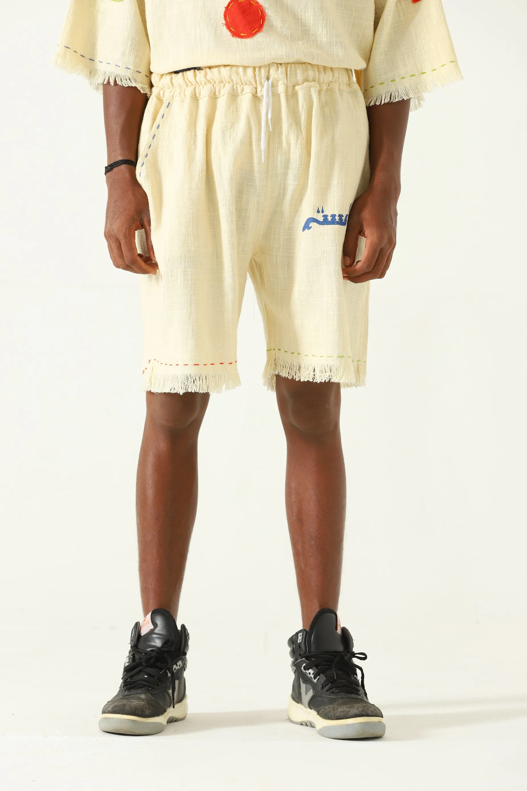 HANDWOVEN LOGO SHORTS