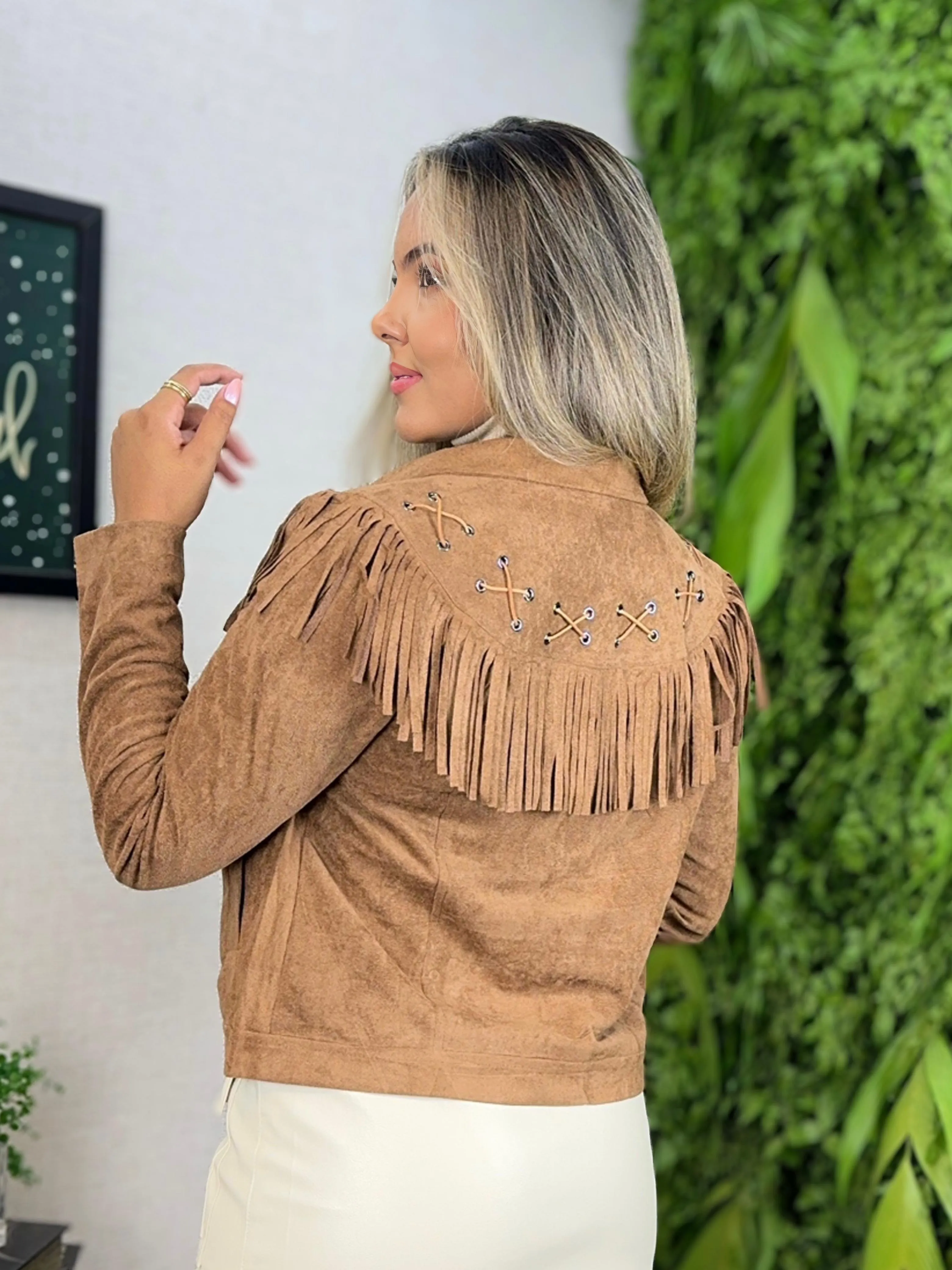 Jaqueta Suede Franjas 12800(16D)