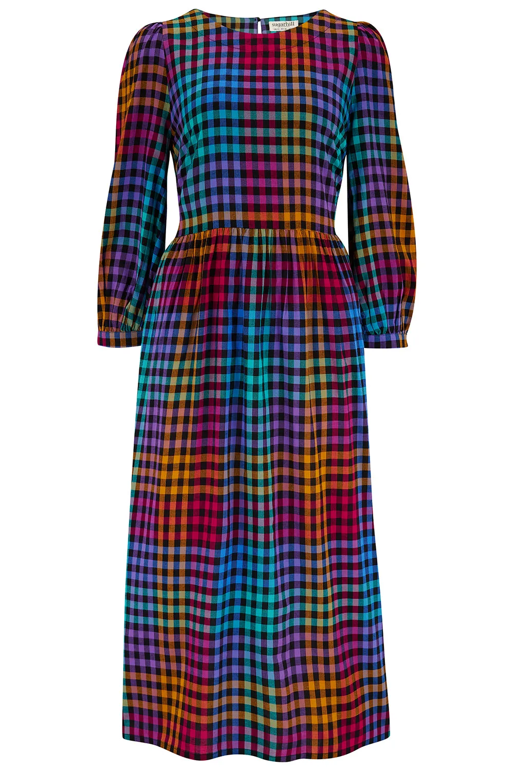 Kiara Midi Smock Dress - Multi, Dark Gingham