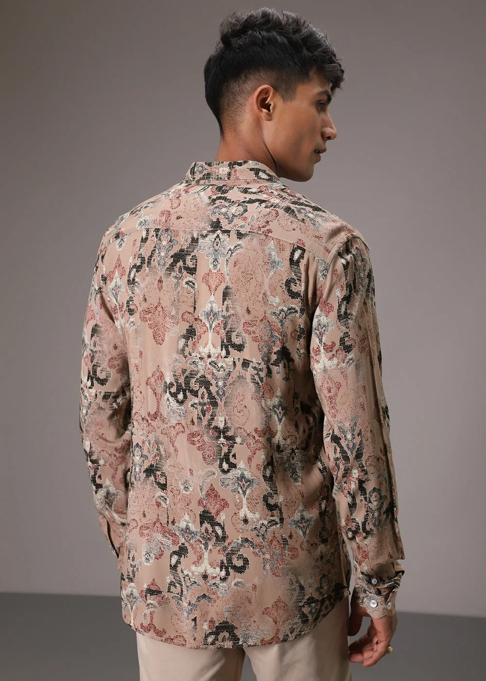 Lattice Tan Feather Shirt