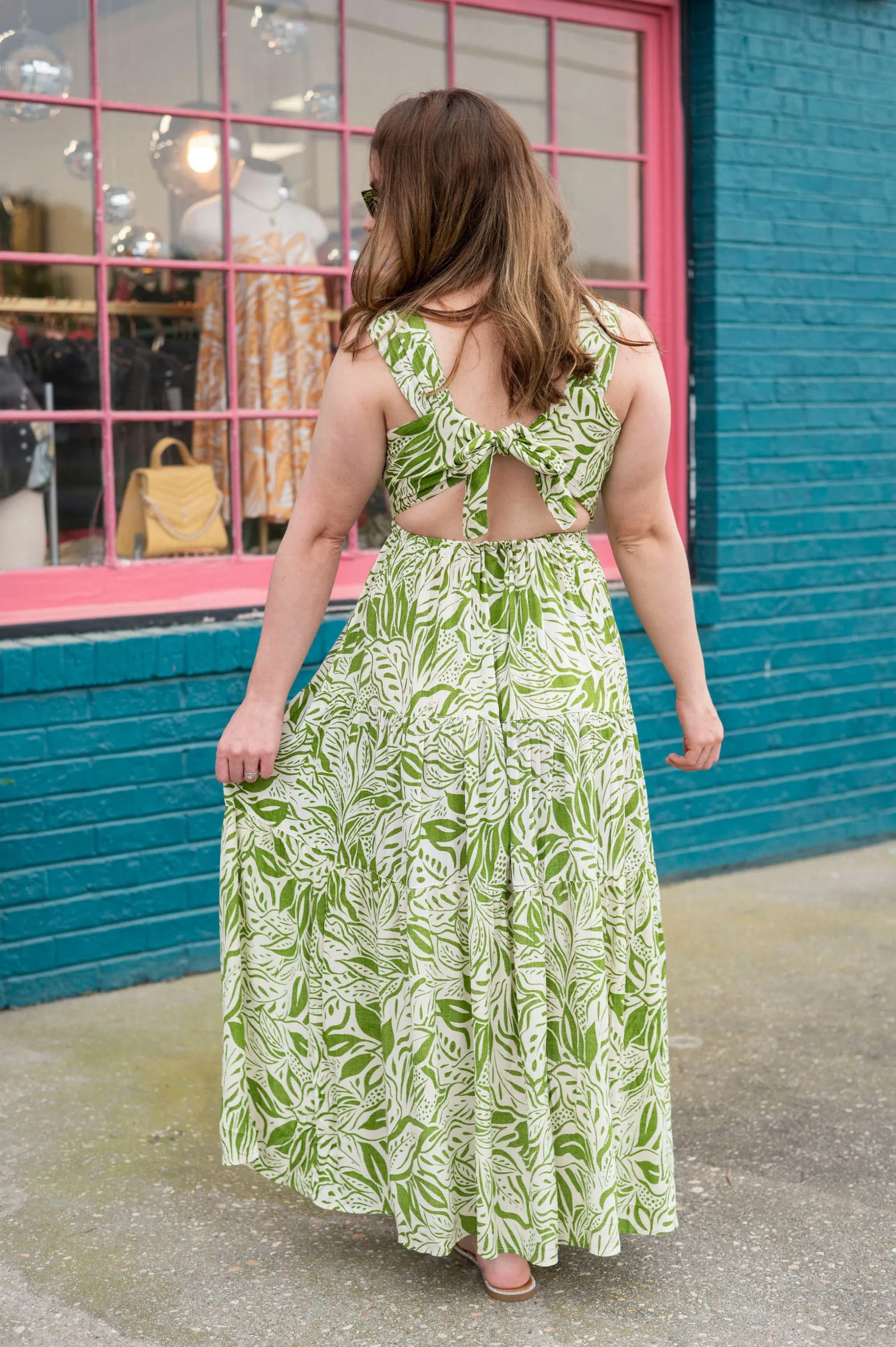 Lift You Up Palm Leaf Dress