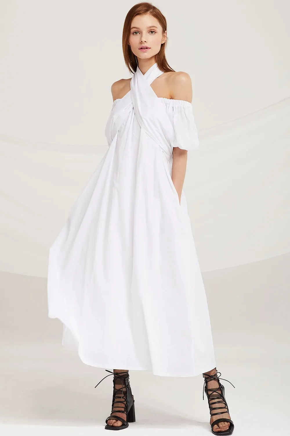 Lilian Off Shoulder Two-Way Maxi Dress