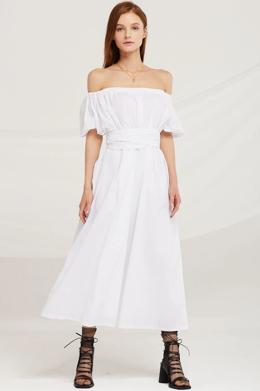 Lilian Off Shoulder Two-Way Maxi Dress