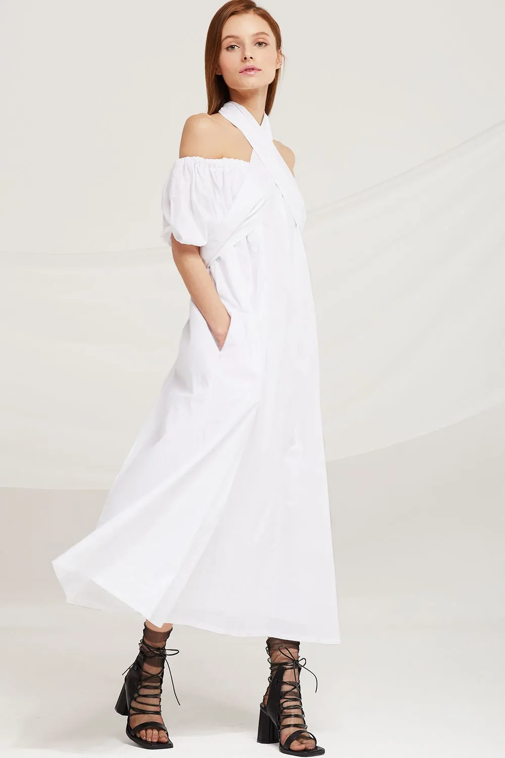 Lilian Off Shoulder Two-Way Maxi Dress