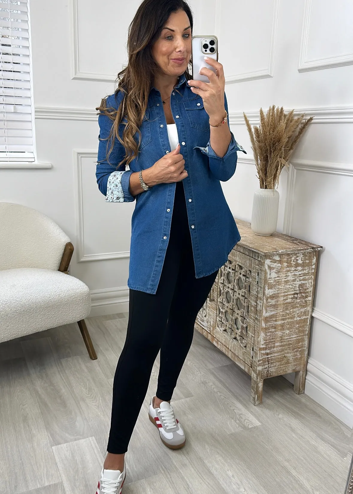 Lorena Dark Denim Shirt