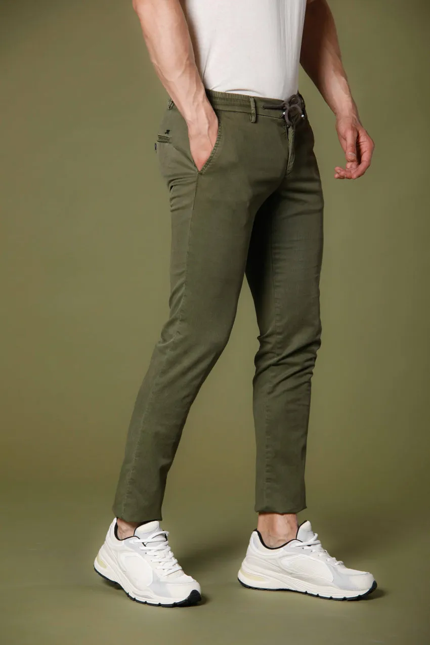 Milano Jogger pantalone chino jogger uomo in cotone e tencel extra slim