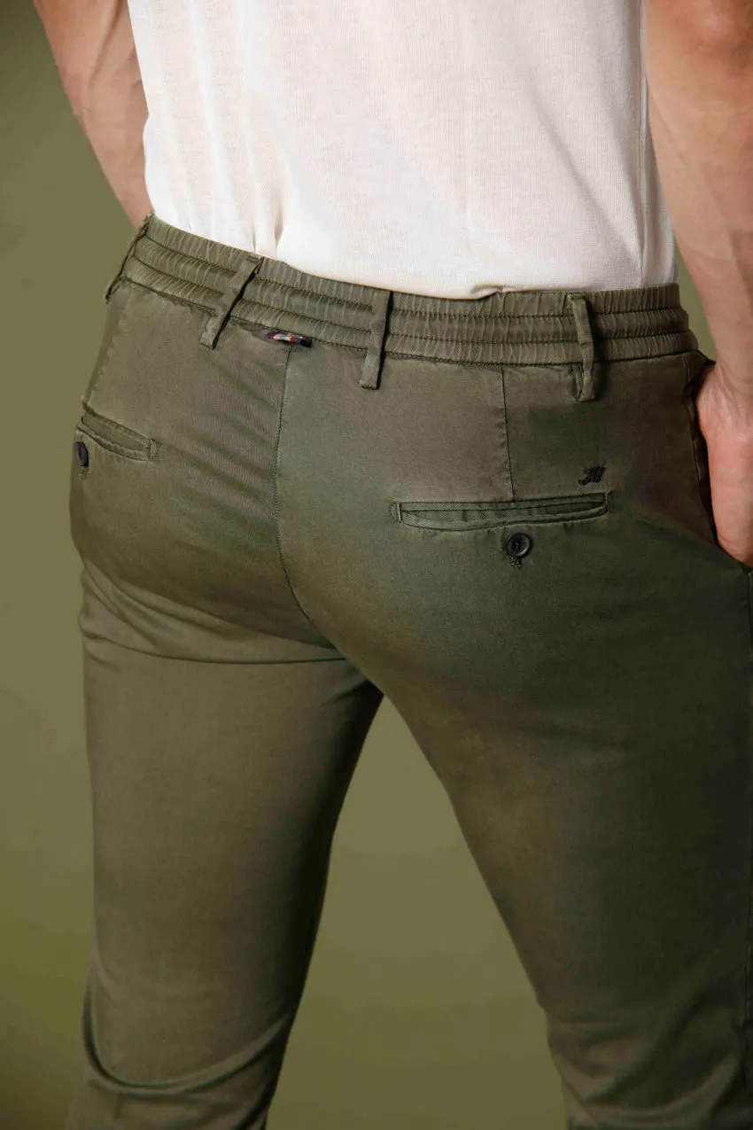 Milano Jogger pantalone chino jogger uomo in cotone e tencel extra slim