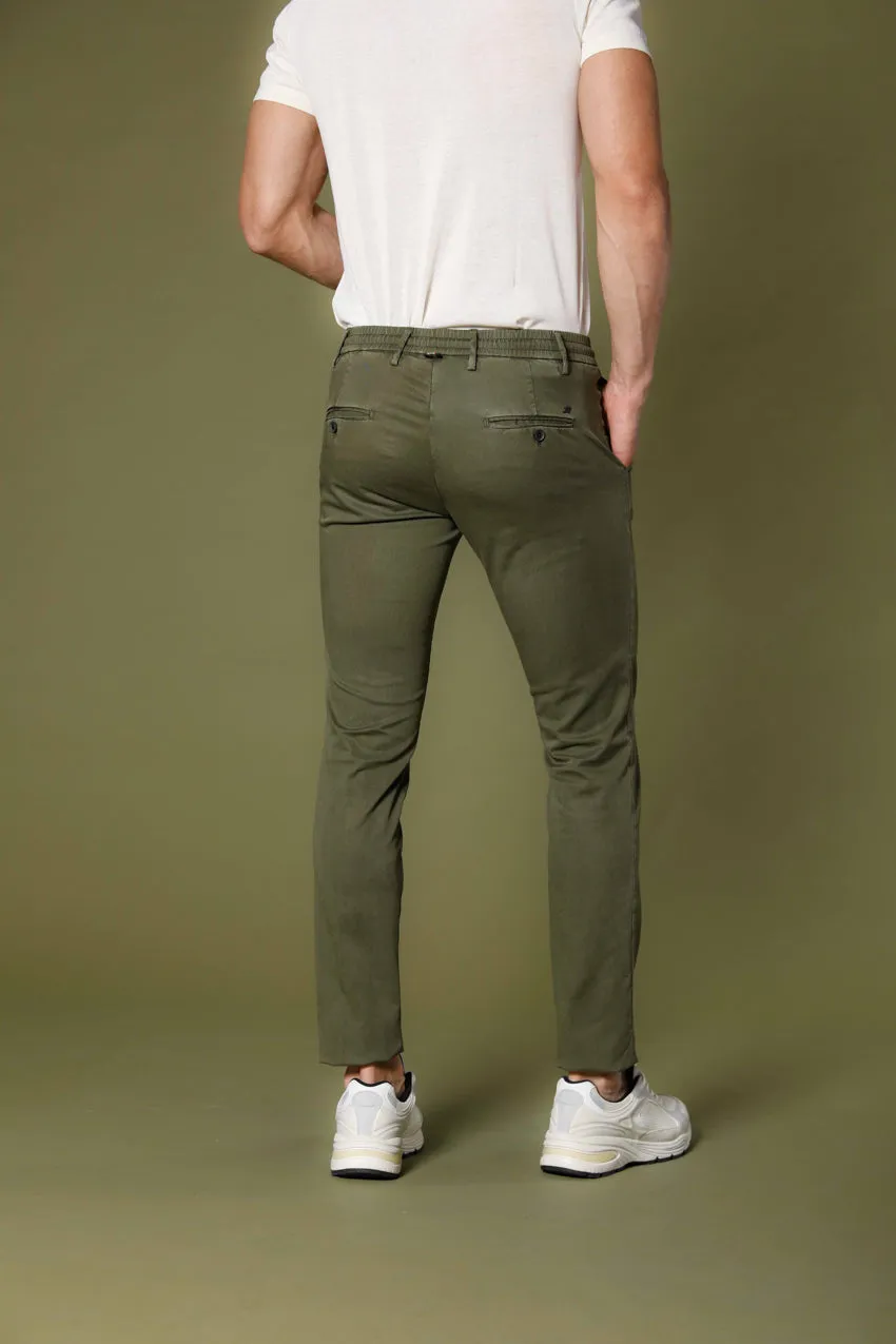 Milano Jogger pantalone chino jogger uomo in cotone e tencel extra slim