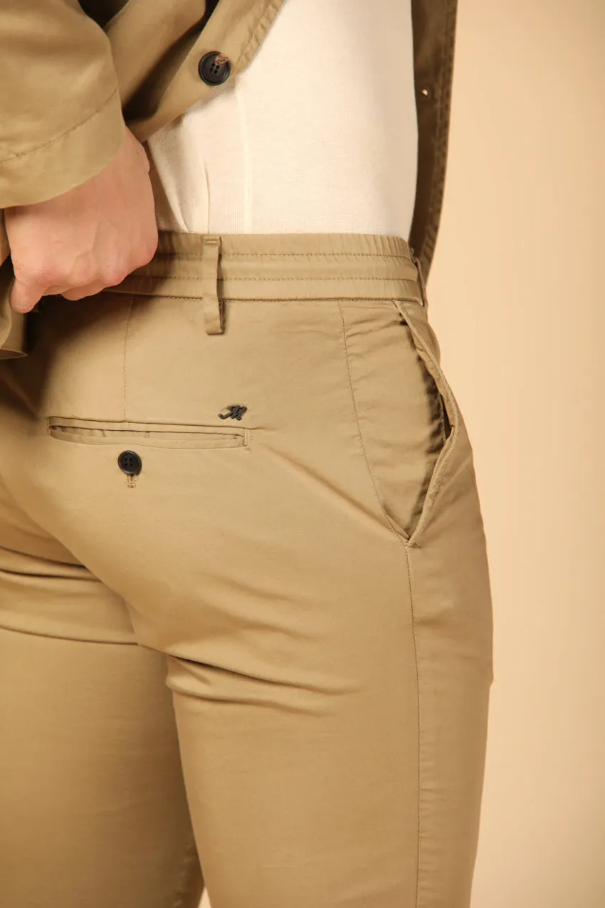Milano Jogger Travel pantalone chino jogger uomo in raso tecnico travel stretch extra slim
