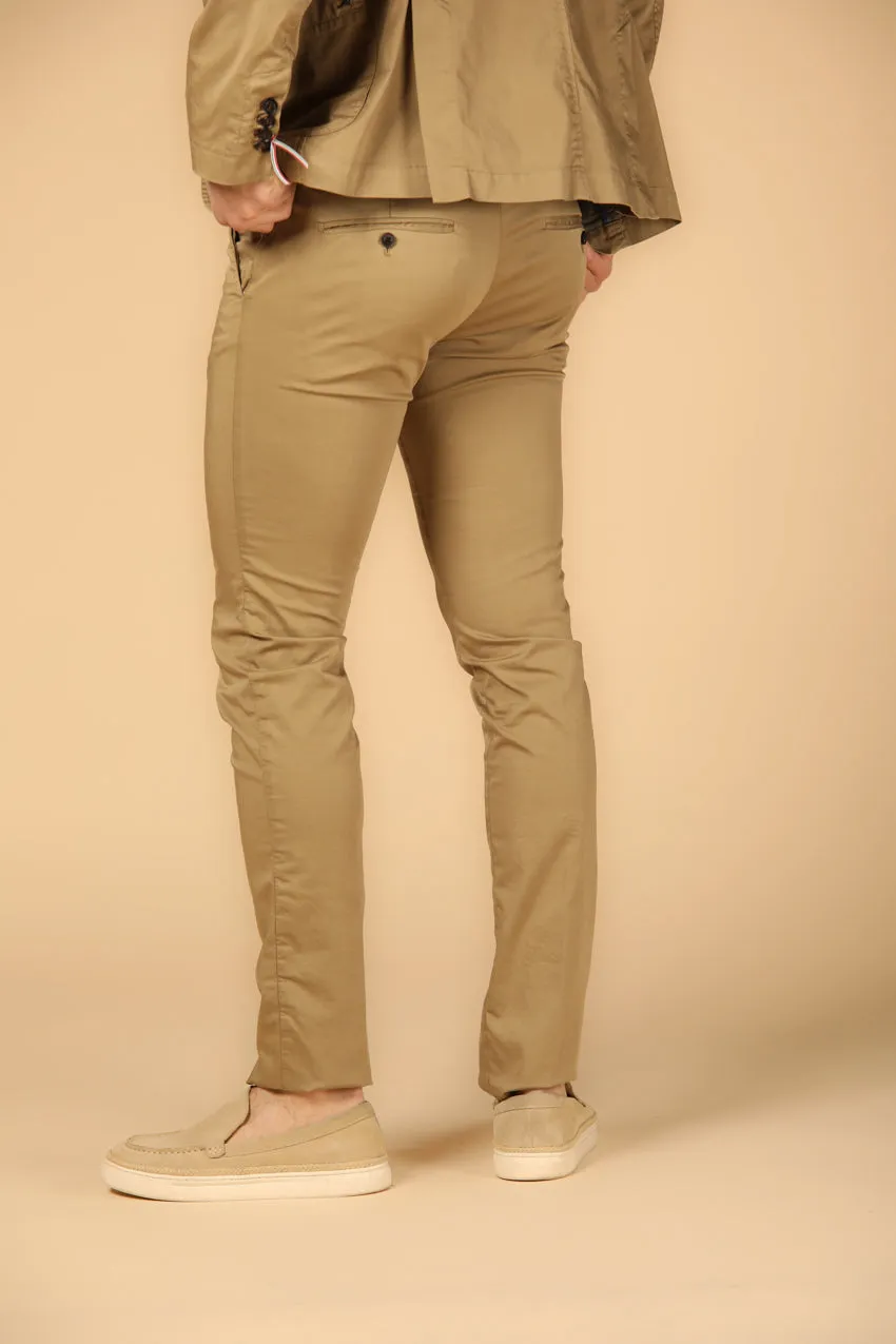 Milano Jogger Travel pantalone chino jogger uomo in raso tecnico travel stretch extra slim