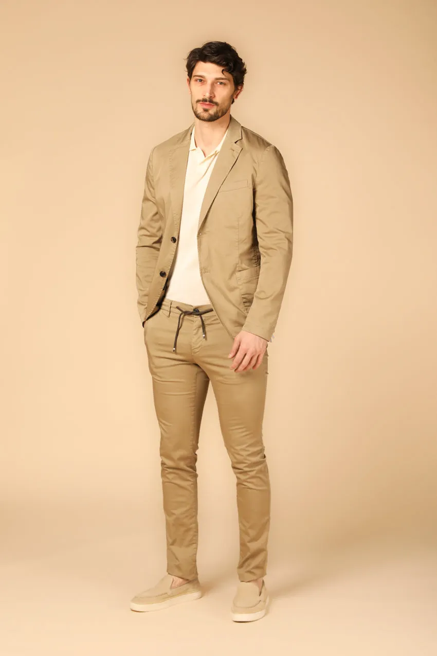 Milano Jogger Travel pantalone chino jogger uomo in raso tecnico travel stretch extra slim