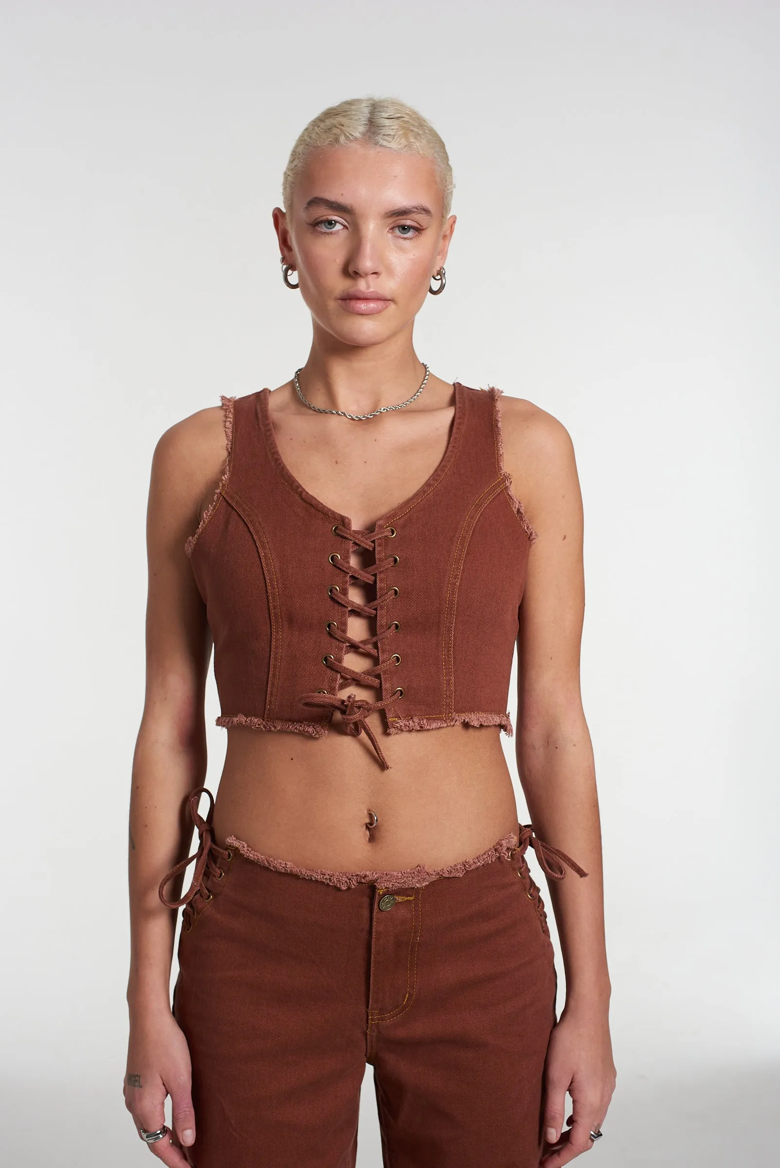 Milk It Native Lace Front Top
