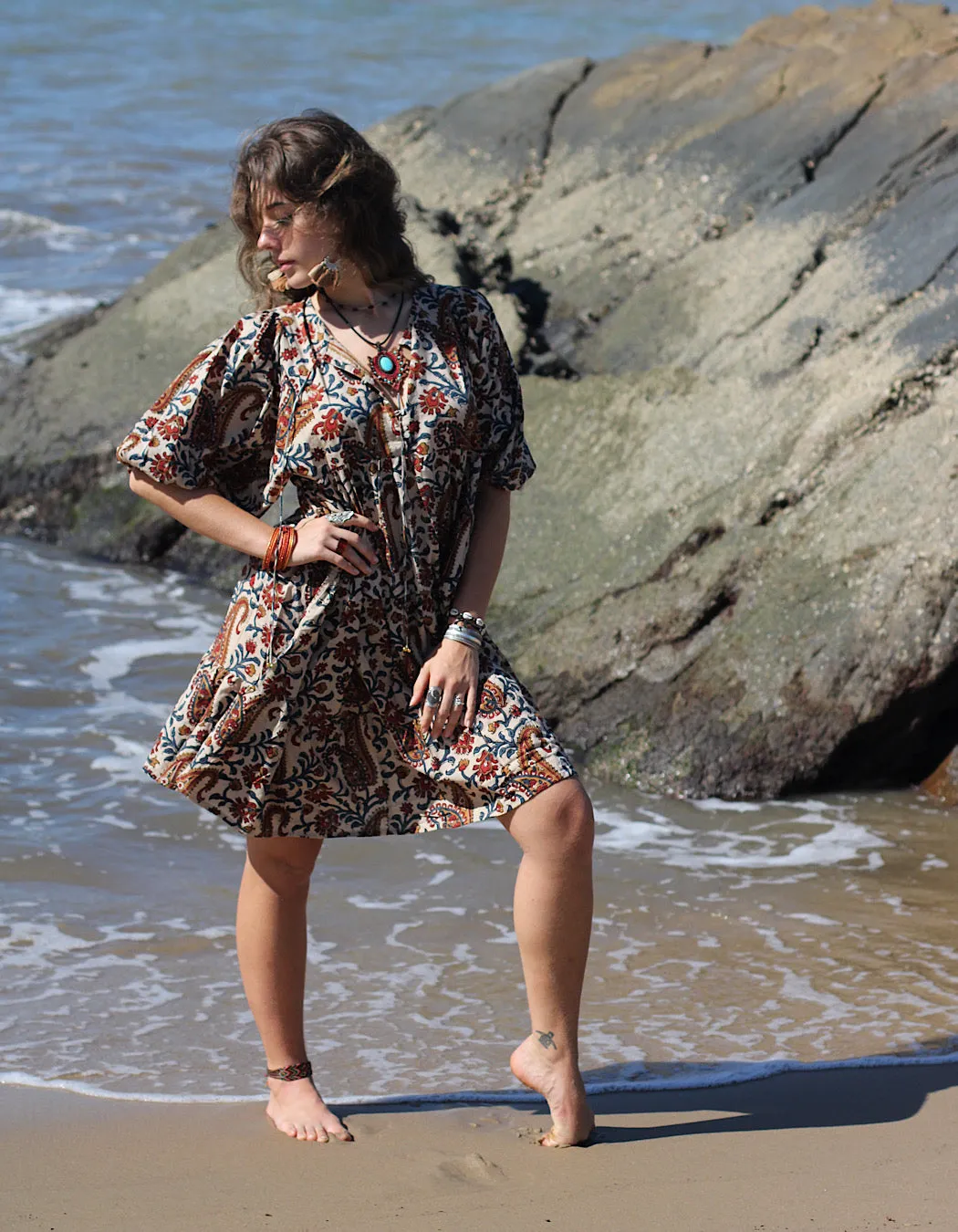 Neera Short Dress in Rani