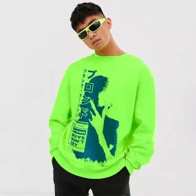 Neon Oversized Graphic Sweatshirt
