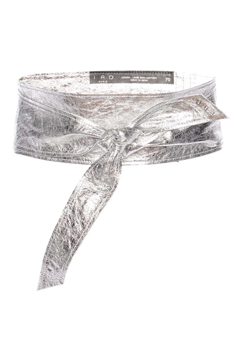 Nera Silver Leather Waist Belt