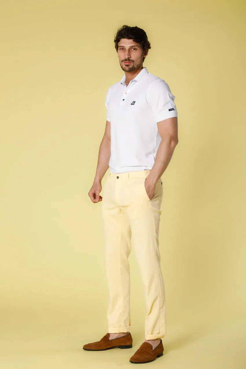 New York pantalone chino da uomo in cotone e tencel piquet regular