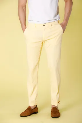 New York pantalone chino da uomo in cotone e tencel piquet regular