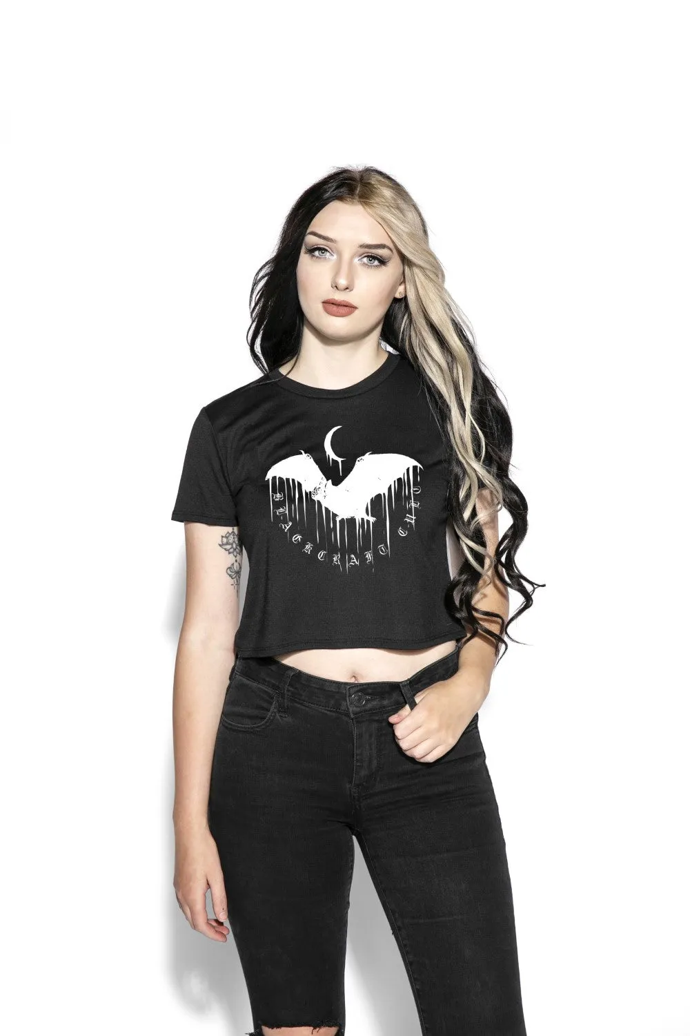 Nocturnal - Flowy Crop Tee