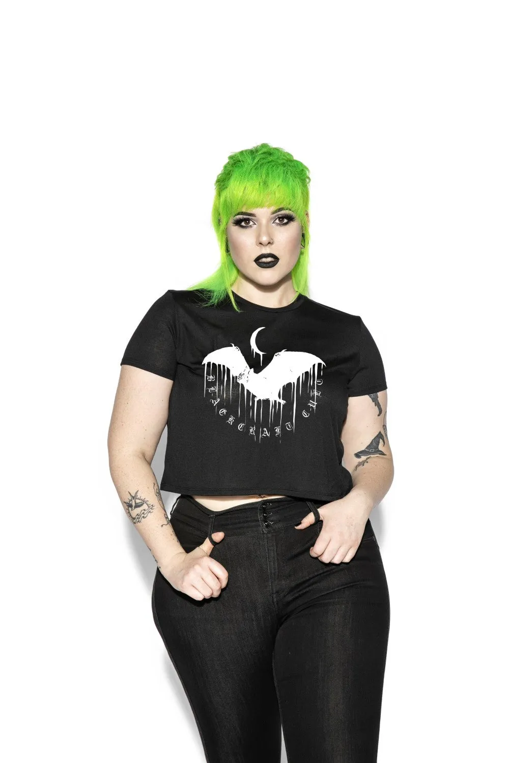 Nocturnal - Flowy Crop Tee