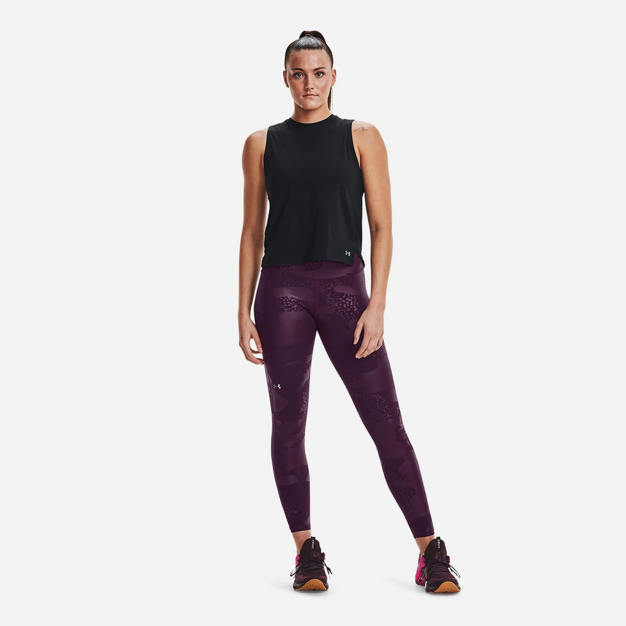 Áo Ba Lỗ Nữ Under Armour Baselayer Rush - Đen