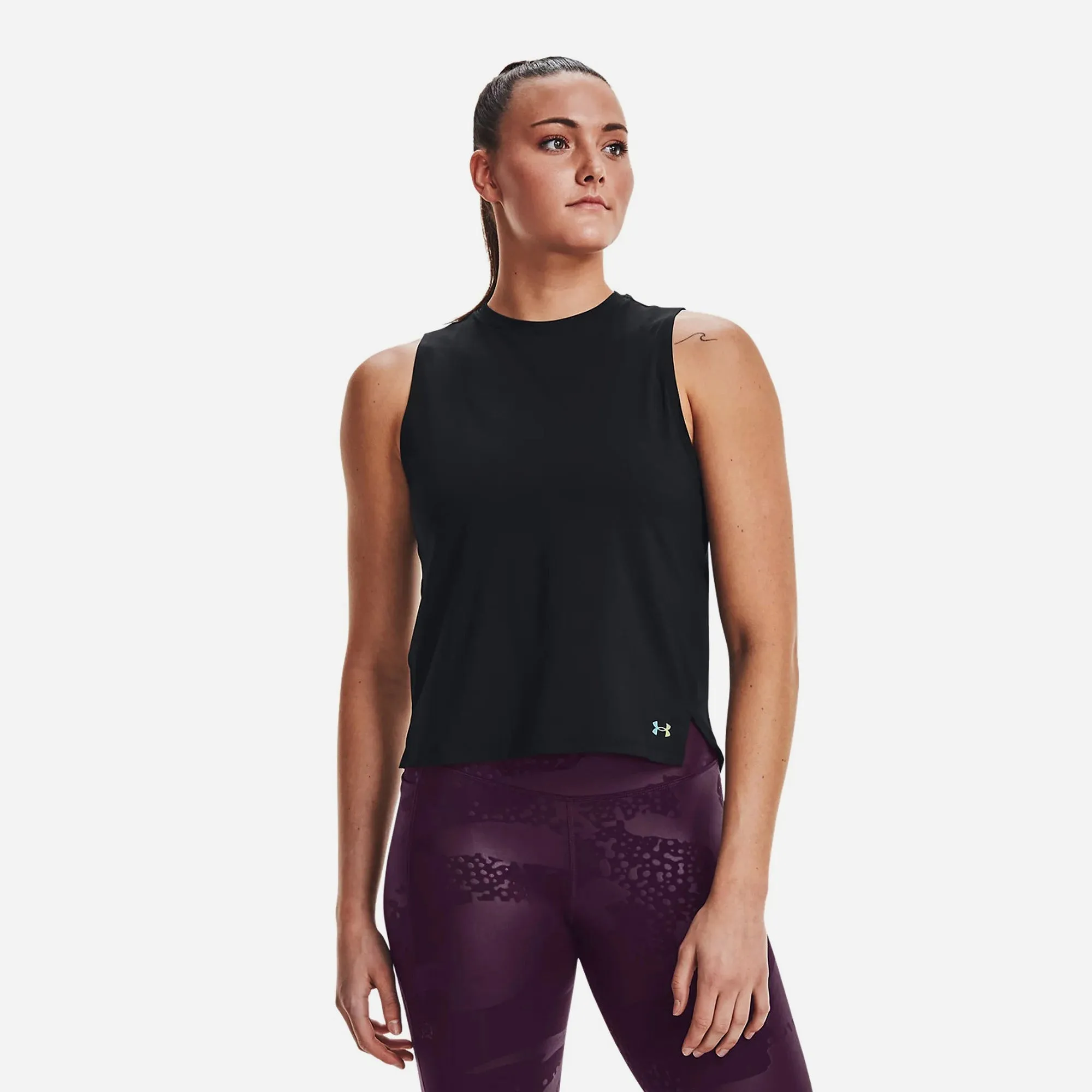 Áo Ba Lỗ Nữ Under Armour Baselayer Rush - Đen