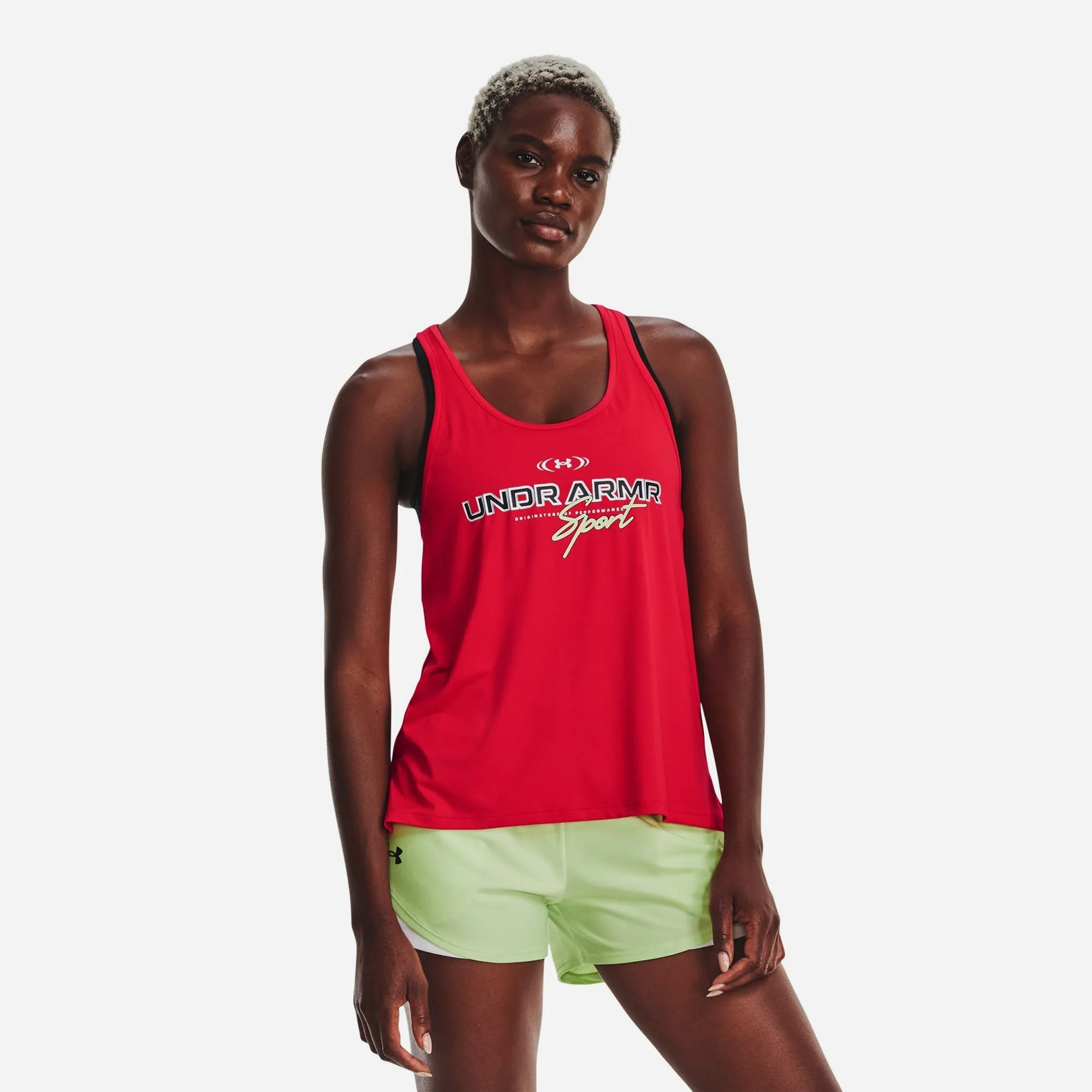 Áo Ba Lỗ Nữ Under Armour Knockout Graphic - Đỏ