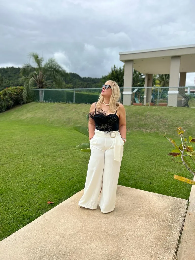 Off White Palazzo Pants