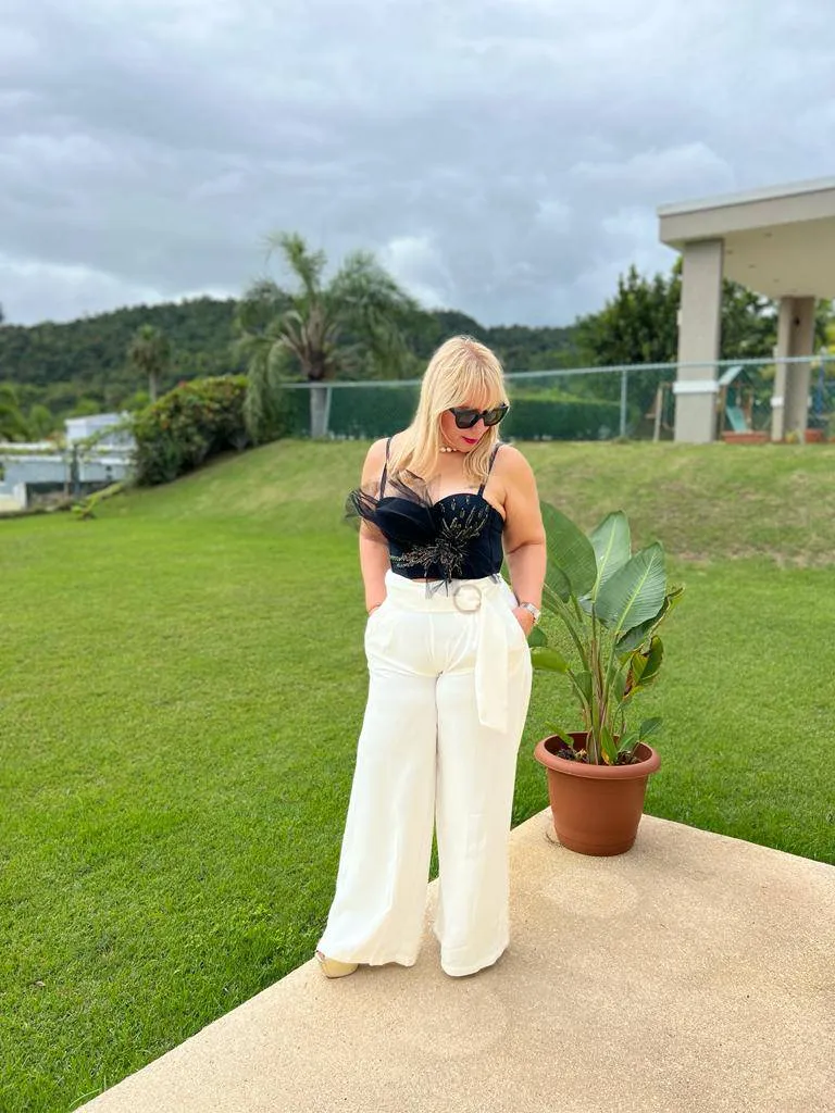 Off White Palazzo Pants