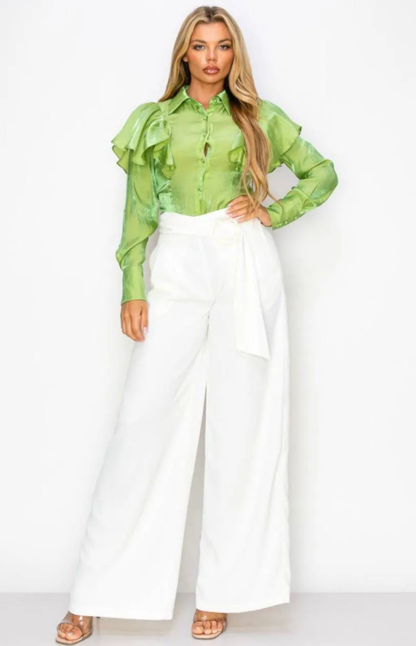 Off White Palazzo Pants