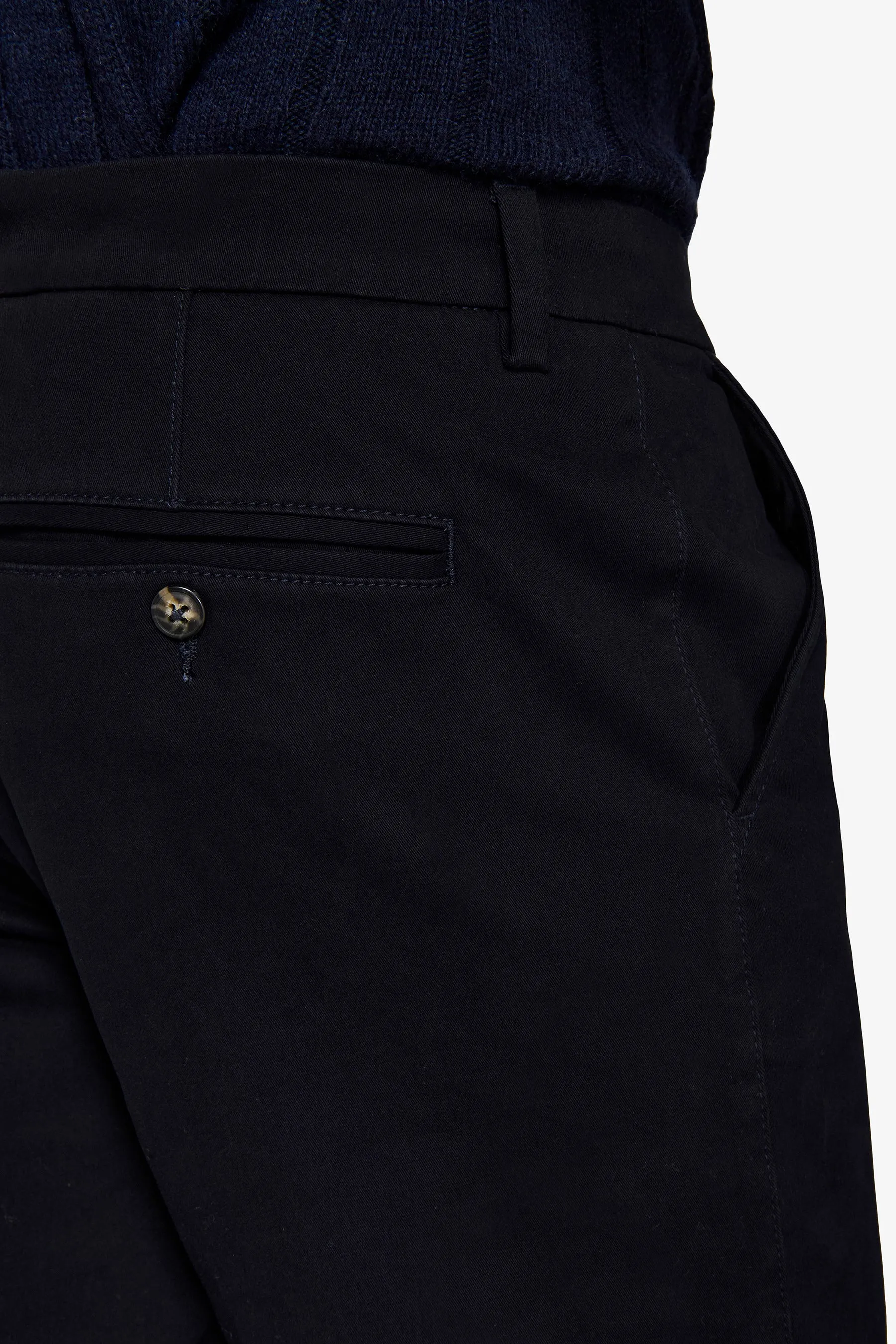 Pantalone chino gabardina blu