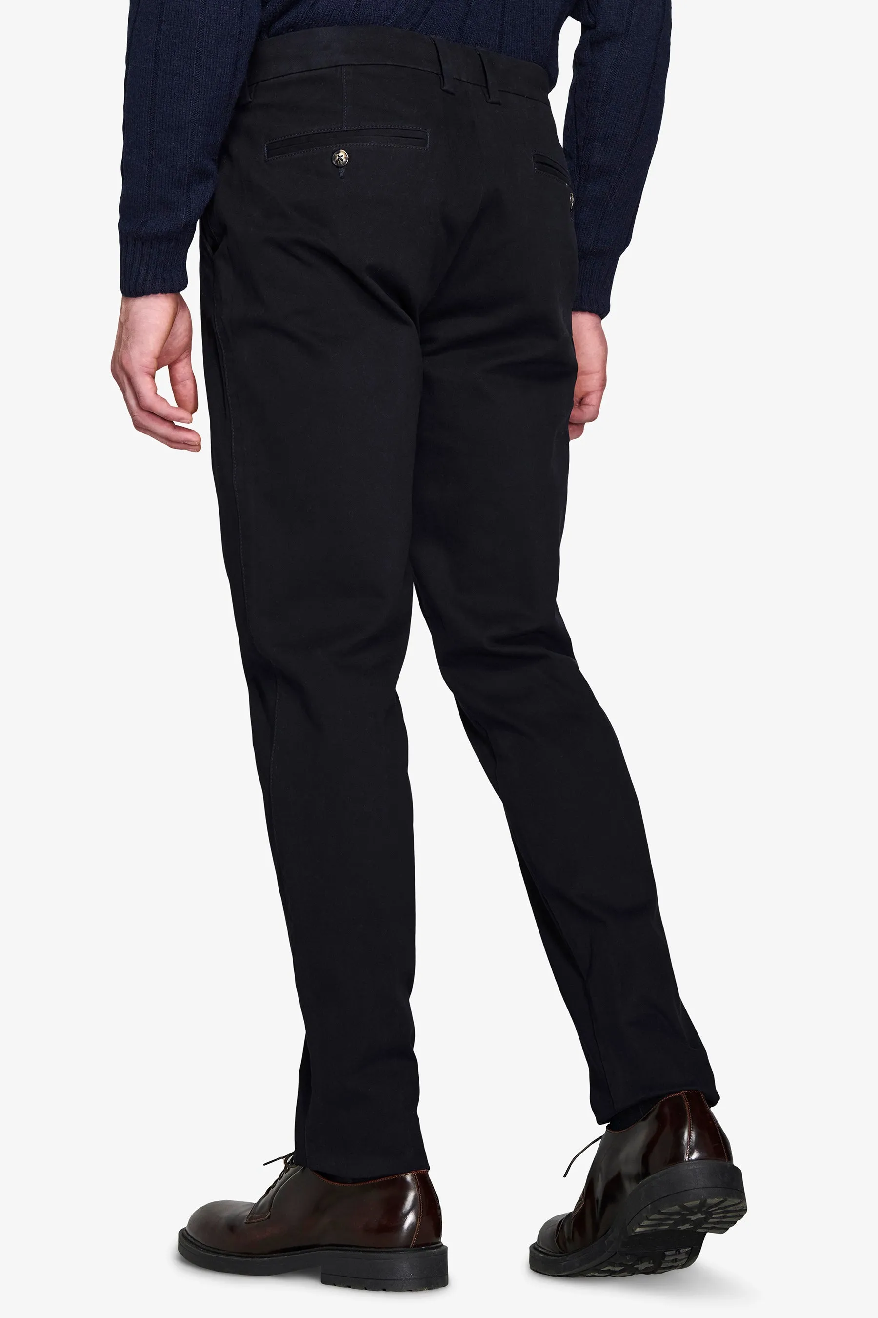 Pantalone chino gabardina blu