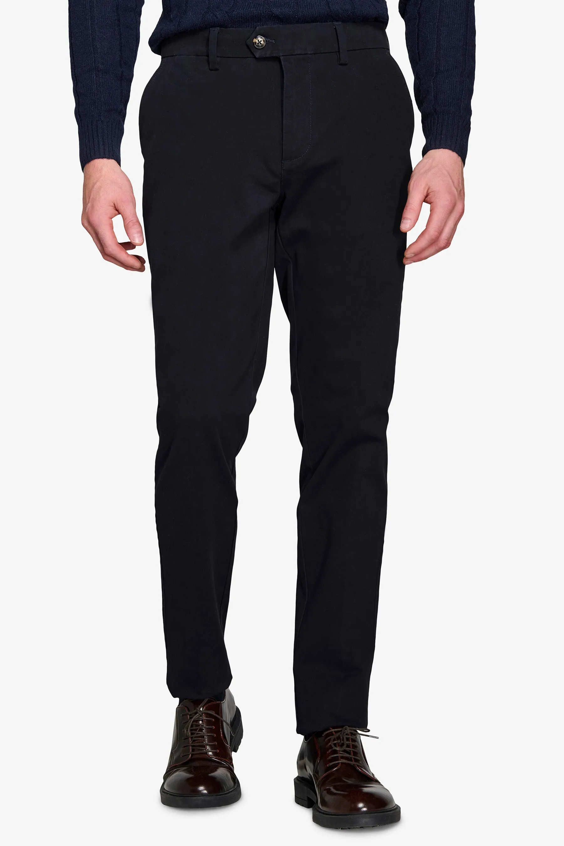 Pantalone chino gabardina blu