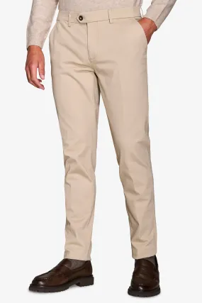 Pantalone chino gabardina gesso
