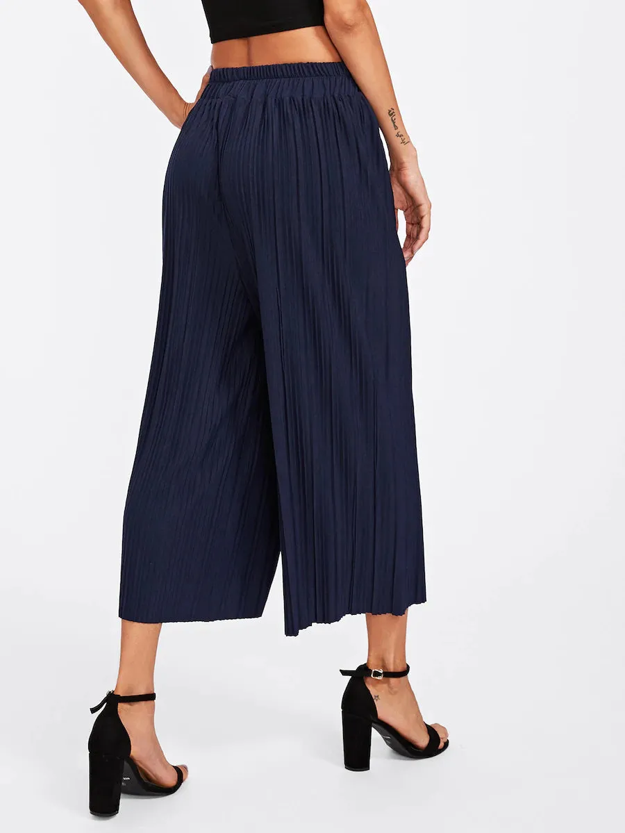 Pleated Wide Leg Pants