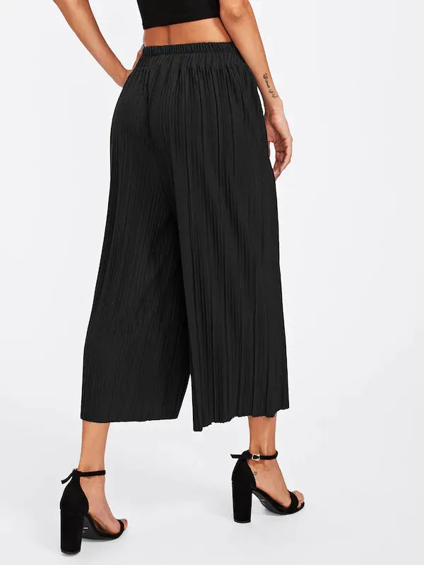 Pleated Wide Leg Pants