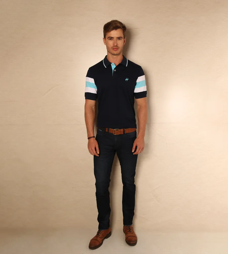 Polo Bloques Azul Navy Ref. 129010424