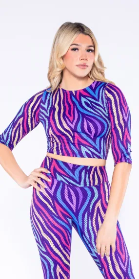 Pop Art Zebra - Crop Top [Final Sale]
