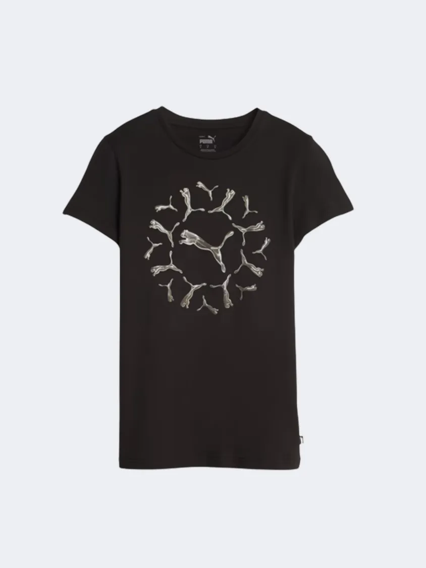 Puma Essential Plus Graphic Women Lifestyle T-Shirt Black