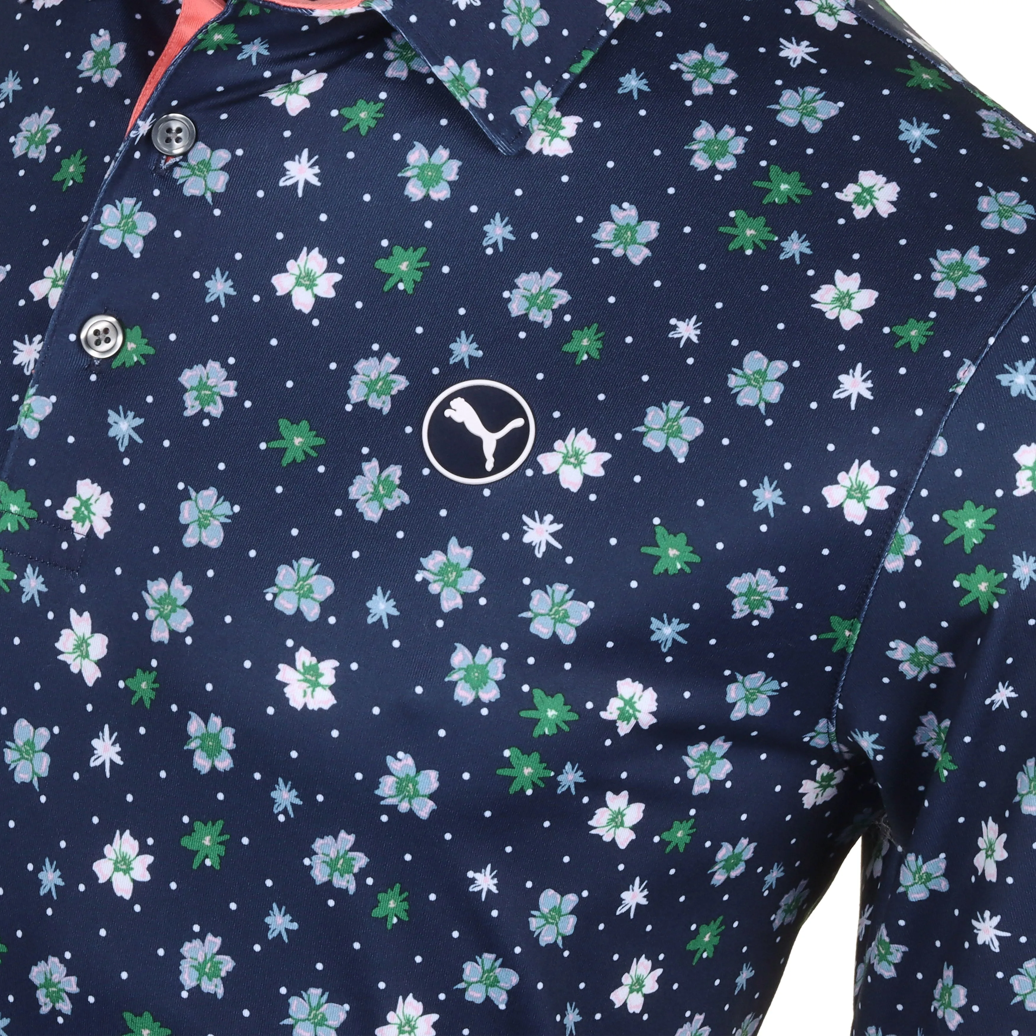 Puma Golf Floral Polo Shirt