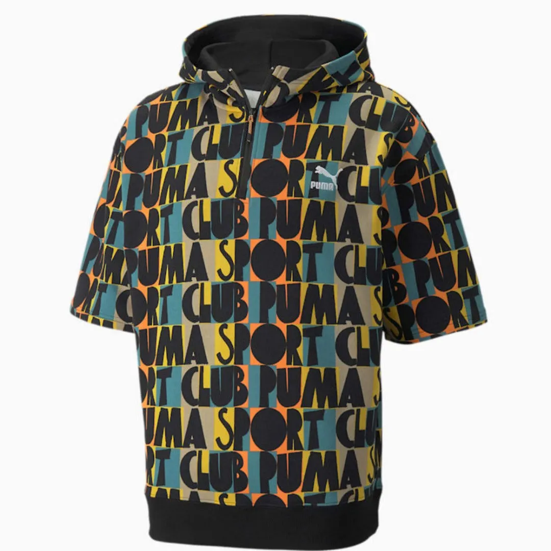 Puma HC AOP SHORT SLEEVE Hoodie Men’s - PUMA BLACK
