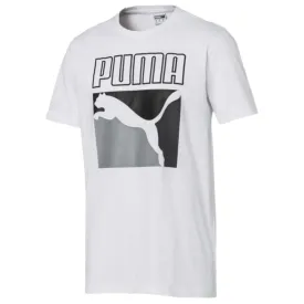 Puma ICONIC GRAPHIC BOX LOGO TEE Men’s - PUMA WHITE