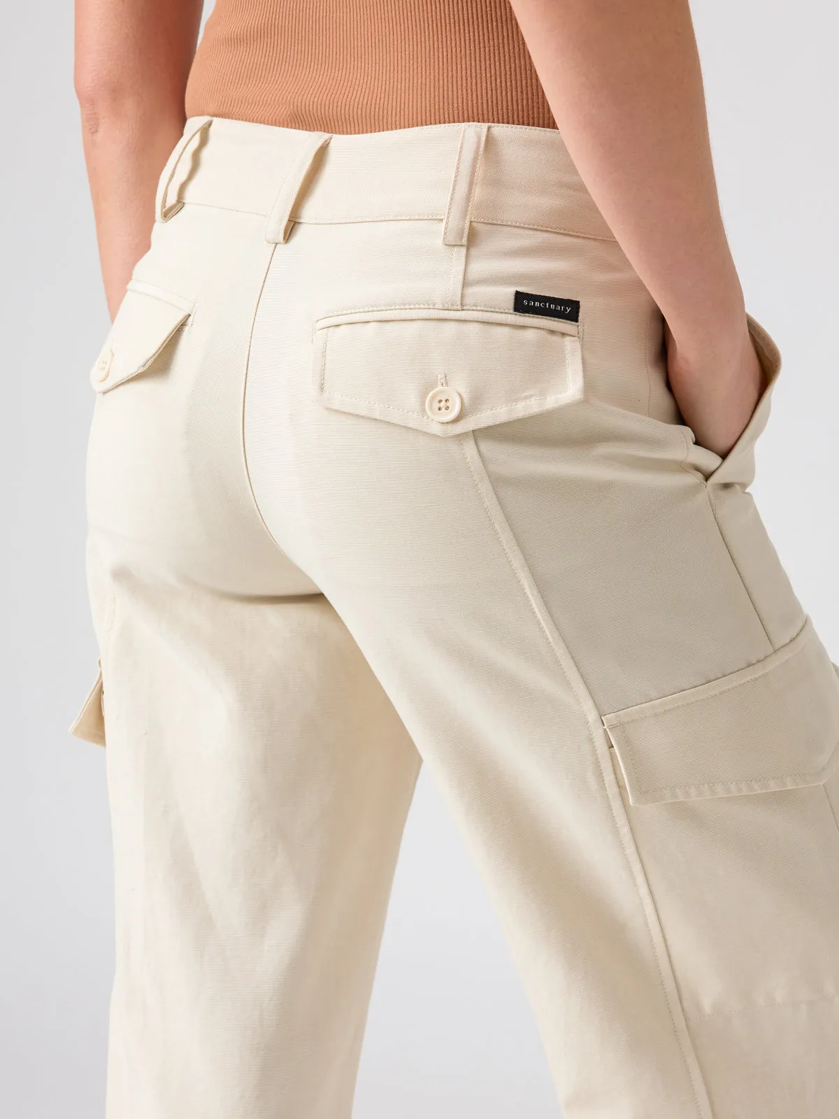 Rebel Wide Leg Standard Rise Crop Pant Birch