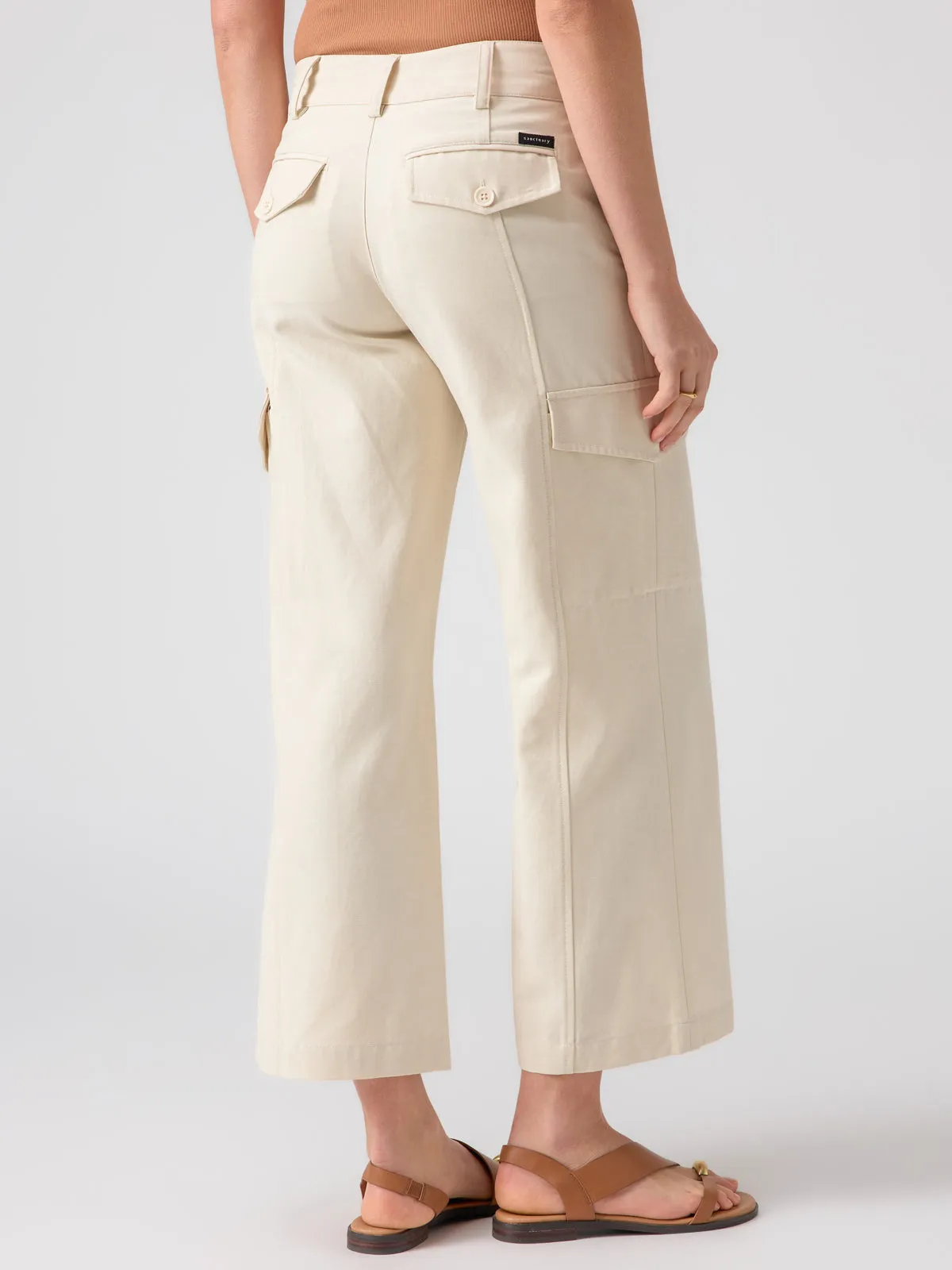 Rebel Wide Leg Standard Rise Crop Pant Birch