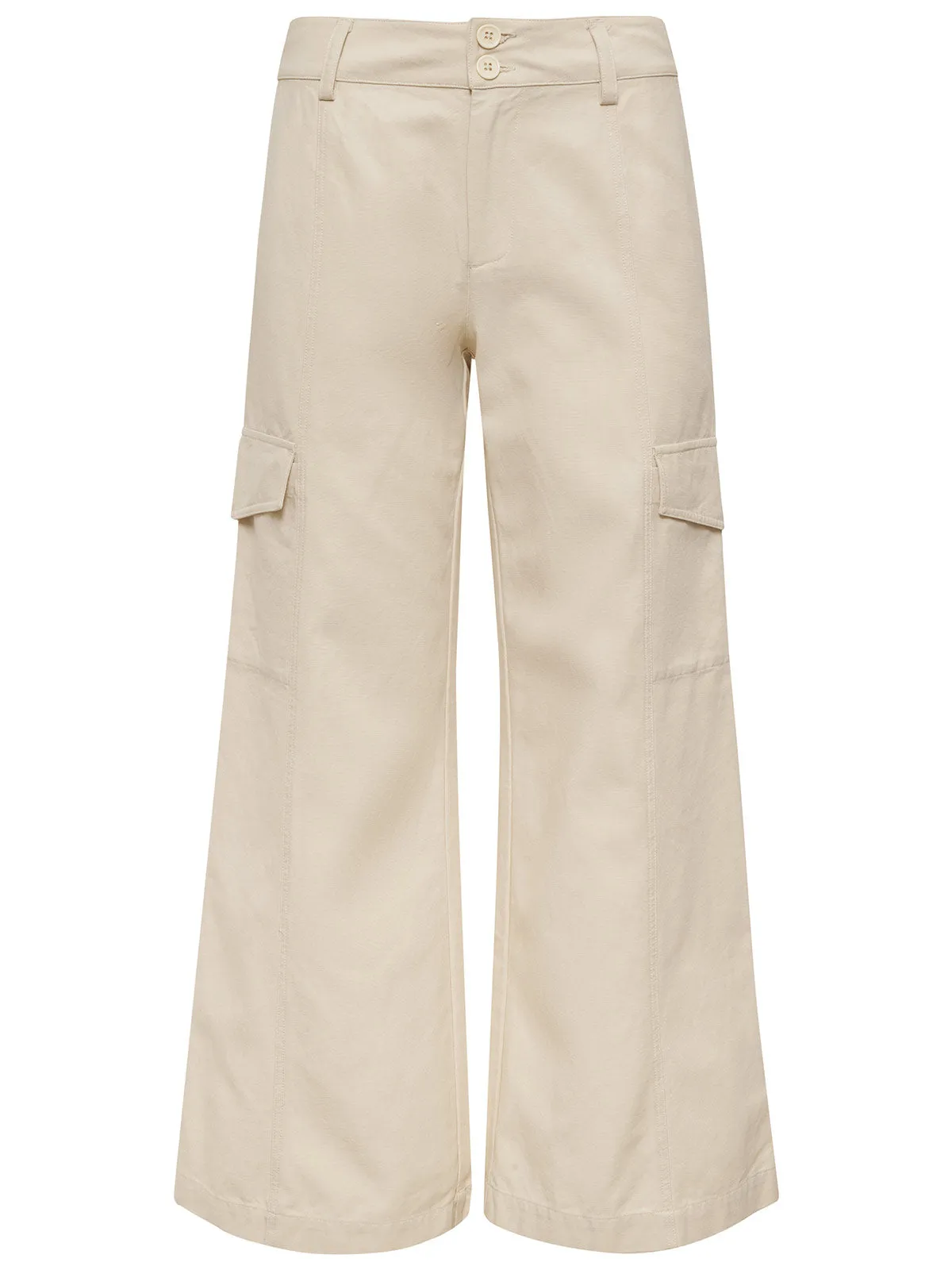 Rebel Wide Leg Standard Rise Crop Pant Birch