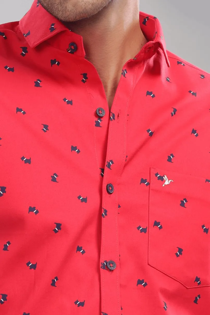 Red Pet Print -Full-Stain Proof